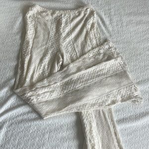White Abercrombie Lace Pants